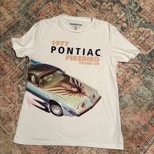 Chemistry White Graphic Tee 1977 Firebird